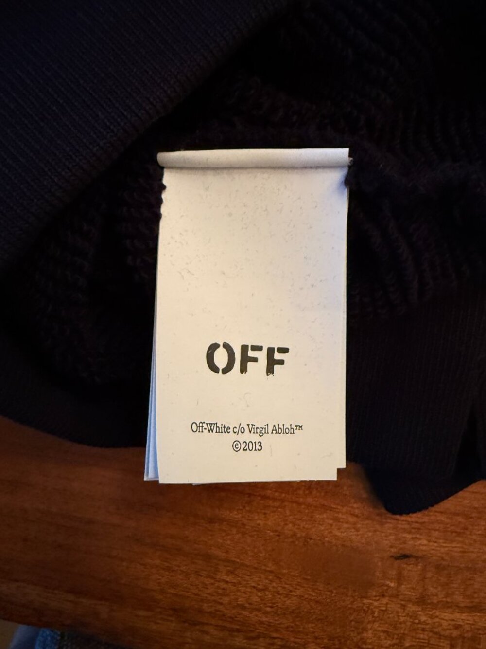 Off White Stitch Arrow Cotton Hoodie Oversized - Black - Size L - Picture 9 of 12